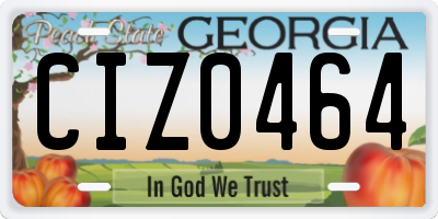 GA license plate CIZ0464