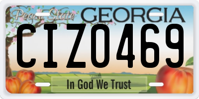 GA license plate CIZ0469