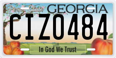 GA license plate CIZ0484