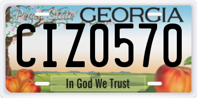 GA license plate CIZ0570