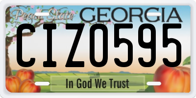 GA license plate CIZ0595