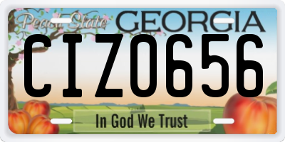 GA license plate CIZ0656
