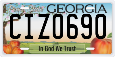 GA license plate CIZ0690