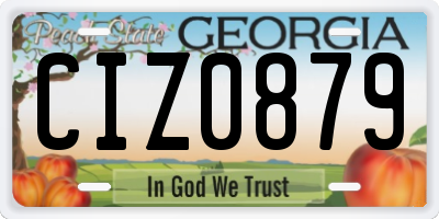 GA license plate CIZ0879