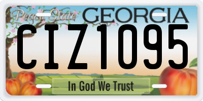 GA license plate CIZ1095