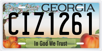 GA license plate CIZ1261