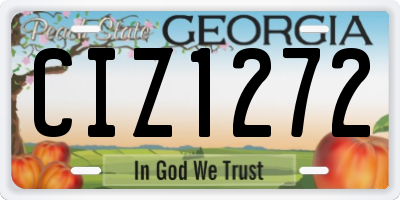 GA license plate CIZ1272