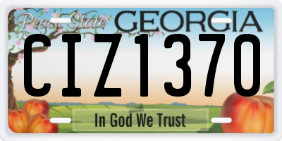 GA license plate CIZ1370