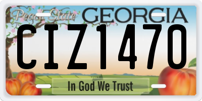 GA license plate CIZ1470