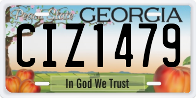GA license plate CIZ1479