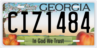 GA license plate CIZ1484