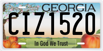 GA license plate CIZ1520