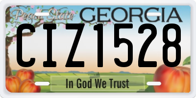 GA license plate CIZ1528