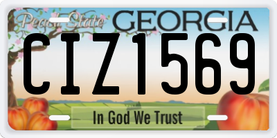 GA license plate CIZ1569