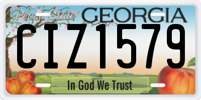 GA license plate CIZ1579