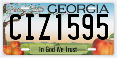 GA license plate CIZ1595