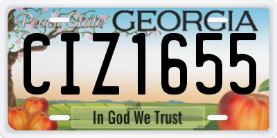 GA license plate CIZ1655