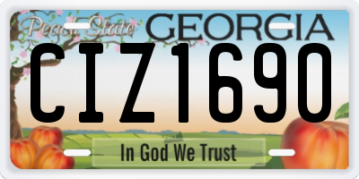 GA license plate CIZ1690
