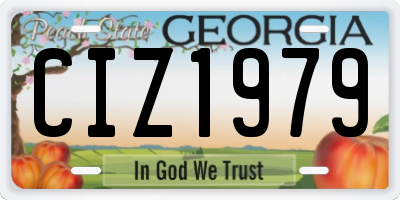 GA license plate CIZ1979