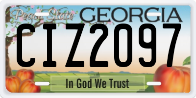 GA license plate CIZ2097