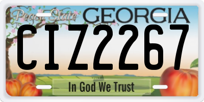 GA license plate CIZ2267