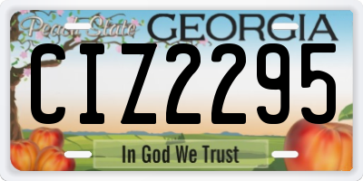 GA license plate CIZ2295