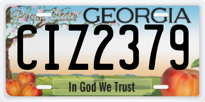 GA license plate CIZ2379
