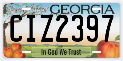GA license plate CIZ2397