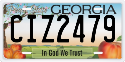 GA license plate CIZ2479