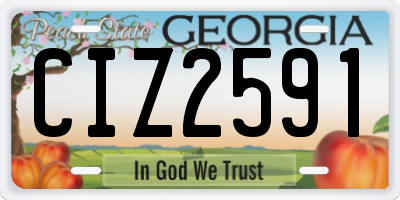 GA license plate CIZ2591
