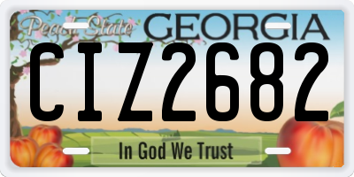 GA license plate CIZ2682