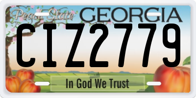 GA license plate CIZ2779