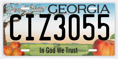 GA license plate CIZ3055