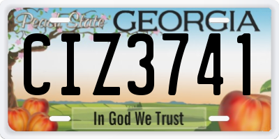 GA license plate CIZ3741