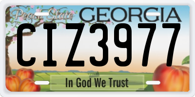 GA license plate CIZ3977