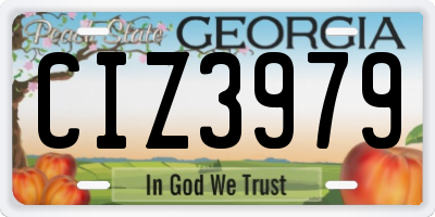 GA license plate CIZ3979