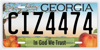 GA license plate CIZ4474