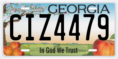 GA license plate CIZ4479
