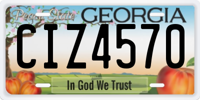 GA license plate CIZ4570