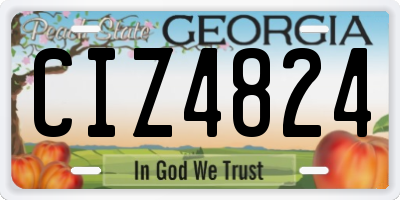 GA license plate CIZ4824