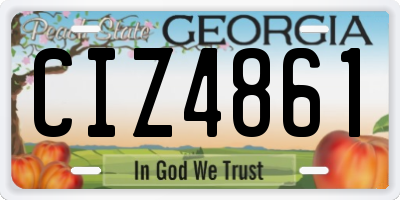 GA license plate CIZ4861
