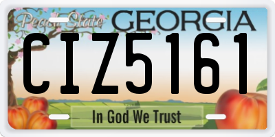 GA license plate CIZ5161