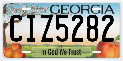 GA license plate CIZ5282