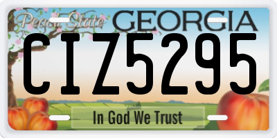 GA license plate CIZ5295