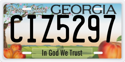 GA license plate CIZ5297