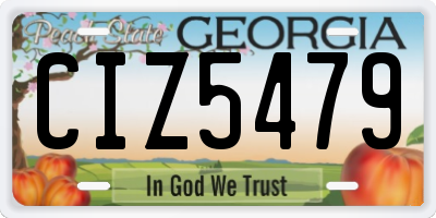 GA license plate CIZ5479