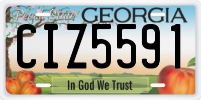 GA license plate CIZ5591