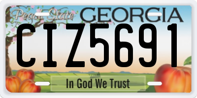 GA license plate CIZ5691