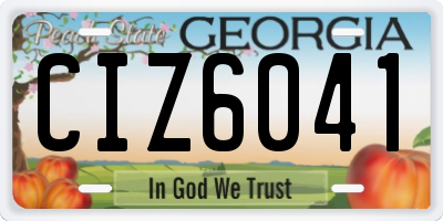 GA license plate CIZ6041