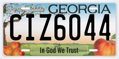 GA license plate CIZ6044
